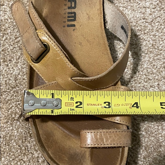 Tatami Birkenstock Tan Leather Sandals 40 - Picture 3 of 6